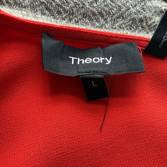 Theory Vibrant Orange Dress with pockets.
Deep V in front and back. - Picture 5 of 6